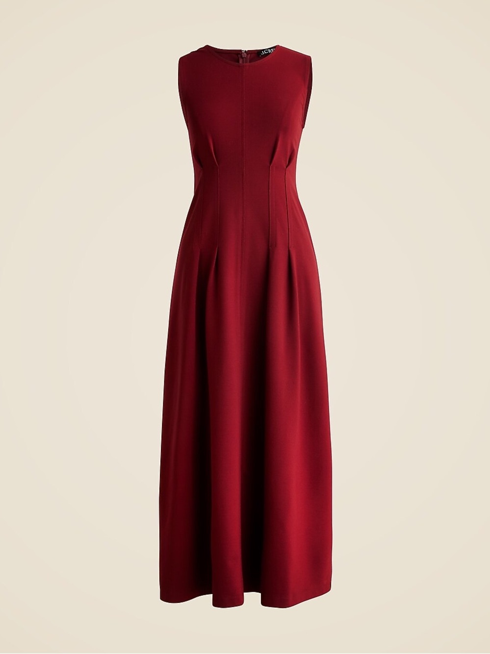 New J. Crew Nadia Ponte Sleeveless Dress Midi Bordeaux Berry Women’s Size Small - Picture 2 of 14